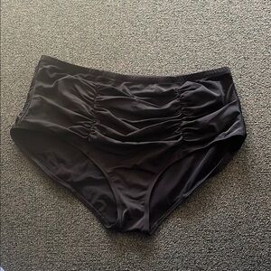 Plus size Torrid ruched high waisted swim bottoms